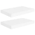 Étagères murales flottantes 2 pcs blanc 40x23x3,8 cm MDF