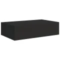 Étagères à tiroirs murales 2 pcs noir 40x23,5x10 cm MDF