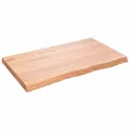 Étagère murale marron clair bois chêne massif traité