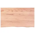 Étagère murale marron clair bois chêne massif traité