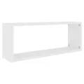 Étagères murales cube 4 pcs Blanc 60x15x23 cm Bois d’ingénierie