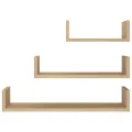 Étagères murales 3 pcs Chêne sonoma Bois d'ingénierie