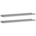 Étagères à rebord pour cadre photo 2 pcs Gris 80x9x3 cm MDF