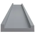 Étagères à rebord pour cadre photo 2 pcs Gris 80x9x3 cm MDF