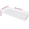 Étagère murale avec 1 tiroir MDF Blanc Rangement de livres/DVD