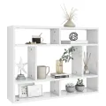 Étagère murale Blanc brillant 75x16x55 cm Bois d'ingénierie