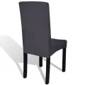 Housse de chaise droite extensible 4 pcs anthracite