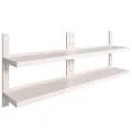 Étagères murales flottantes à 2 niveaux 2 pcs Inox 200x30 cm