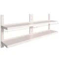 Étagères murales flottantes à 2 niveaux 2 pcs Inox 200x30 cm