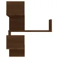 Étagères d'angle murales 2 pcs Chêne marron 40x40x50 cm Bois