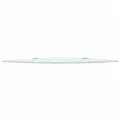 Étagères d'angle 2 pcs et supports chromés Verre Blanc 35x35 cm