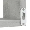 Étagères murales d'angle 2 pcs Gris béton Bois d’ingénierie