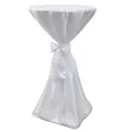 Housse de table blanche avec ruban 80 cm 2 pièces