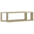 Étagères cube murales 2 pcs chêne sonoma bois d'ingénierie