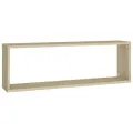 Étagères cube murales 2 pcs chêne sonoma bois d'ingénierie