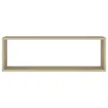 Étagères cube murales 2 pcs chêne sonoma bois d'ingénierie
