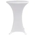 Housses élastiques de table Ø 60 cm Blanc 4 pcs