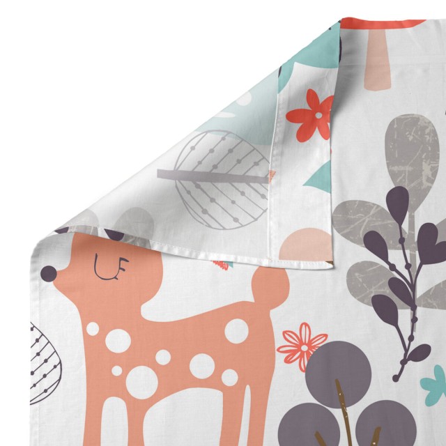 Jeu de draps HappyFriday Moshi Moshi Woodland Multicouleur Lit 1 perso