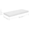 Étagère murale flottante 2 pcs Blanc brillant 60x23,5x3,8cm MDF