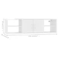 Étagère murale Blanc brillant 102x30x29 cm Bois d’ingénierie