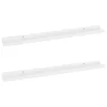 Étagères murales 2 pcs Blanc brillant 80x9x3 cm