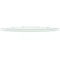 Étagères d'angle 2 pcs et supports chromés Verre Blanc 45x45 cm