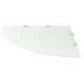 Étagères d'angle 2 pcs et supports chromés Verre Blanc 45x45 cm