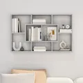 Étagère murale Sonoma gris 85x16x52,5 cm Bois d'ingénierie