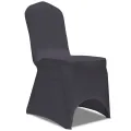 Housse de chaise extensible 6 pcs anthracite