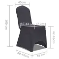 Housse de chaise extensible 6 pcs anthracite