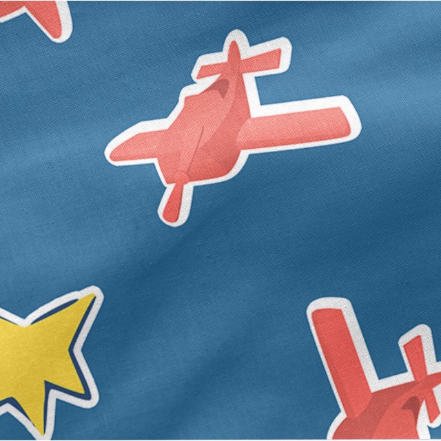 Protector de Cuna HappyFriday Le Petit Prince Son avion Multicolor 60