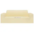Housse extensible de canapé 2 places Crème Jersey de polyester