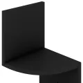 Étagère d'angle murale noir 19x19x123 cm bois d'ingénierie