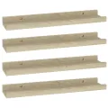 Étagères murales 4 pcs chêne sonoma 40x9x3 cm