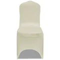 Housses élastiques de chaise Crème 24 pcs