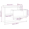Étagère murale Sonoma gris 104x20x58,5 cm Bois d'ingénierie