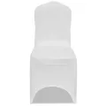 Housses élastiques de chaise Blanc 18 pcs