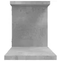 Étagère TV murale Gris béton 125x18x23 cm Bois d’ingénierie