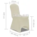 Housse de chaise extensible 4 pcs crème