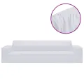 Housse extensible de canapé 4 places Blanc Jersey de polyester