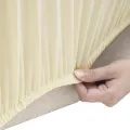 Housse extensible de canapé 4 places Crème Jersey de polyester