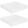 Étagère murale flottante 2 pcs Blanc brillant 23x23,5x3,8cm MDF