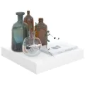 Étagère murale flottante 2 pcs Blanc brillant 23x23,5x3,8cm MDF