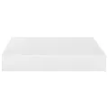 Étagère murale flottante 2 pcs Blanc brillant 23x23,5x3,8cm MDF