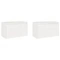 Armoires murales 2 pcs Blanc 60x30x35 cm Bois de pin massif