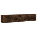 Étagère murale à CD Chêne fumé 100x18x18 cm Bois d'ingénierie