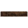 Étagère murale à CD Chêne fumé 100x18x18 cm Bois d'ingénierie