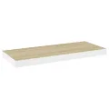 Étagères flottantes 2 pcs chêne et blanc 60x23,5x3,8 cm MDF