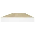 Étagères flottantes 2 pcs chêne et blanc 60x23,5x3,8 cm MDF