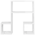 Étagères murales 2pcs blanc brillant 50x15x50cm bois ingénierie